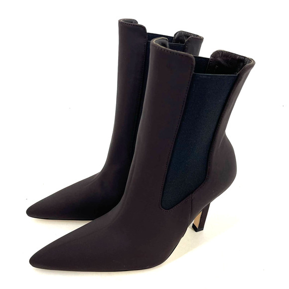 Good American High Kickstand Suede Bootie Size 7 Chocolate Brown GA118N-X - Picture 1 of 9